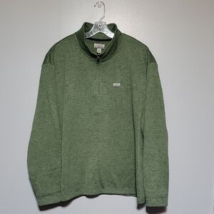 Ocean +Coast Men's Green Big & Tall Long Sleeve Quarter-Zip Sweater - Sz 4X